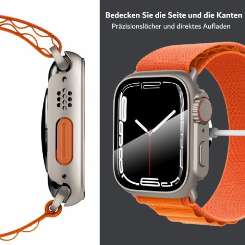 SREBRNE ETUI SZKŁO NA ZEGAREK APPLE WATCH 7/8/9 45MM SREBRNE ETUI SZKŁO NA ZEGAREK APPLE WATCH 7/8/9 45MM