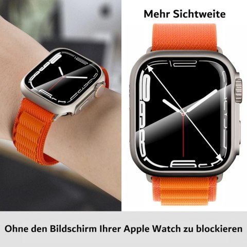 SREBRNE ETUI SZKŁO NA ZEGAREK APPLE WATCH 7/8/9 45MM SREBRNE ETUI SZKŁO NA ZEGAREK APPLE WATCH 7/8/9 45MM