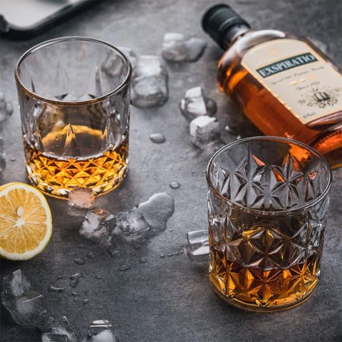 SZKLANKI DO WHISKY DRINKÓW SZKŁO IMITACJA KRYSZTAŁ 2szt 300ml SZKLANKI DO WHISKY DRINKÓW SZKŁO IMITACJA KRYSZTAŁ 2szt 300ml