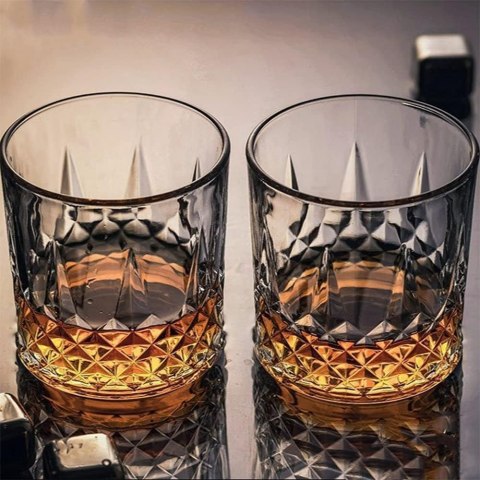 SZKLANKI DO WHISKY DRINKÓW SZKŁO IMITACJA KRYSZTAŁ 2szt 300ml SZKLANKI DO WHISKY DRINKÓW SZKŁO IMITACJA KRYSZTAŁ 2szt 300ml