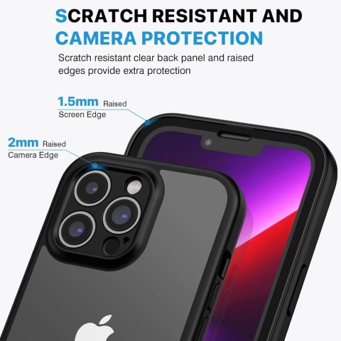 ETUI APPLE IPHONE 13 PRO MAX CZARNE TYŁ PRZÓD ETUI APPLE IPHONE 13 PRO MAX CZARNE TYŁ PRZÓD