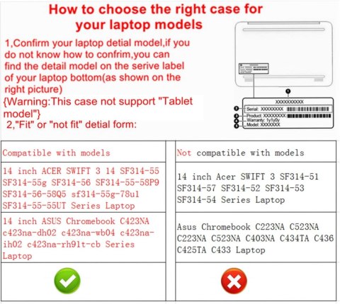 ETUI CZARNE Z KLAPKĄ 14" ASUS CHROMEBOOK C423NA/ACER SWIFT 3 14" EKOSKÓRA ETUI CZARNE Z KLAPKĄ 14" ASUS CHROMEBOOK C423NA/ACER SWIFT 3 14" EKOSKÓRA