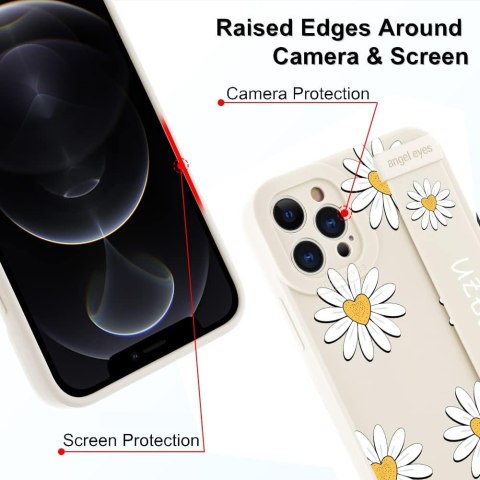 ETUI IPHONE 13 6.1' KWIATY UCHWYT BIAŁY MOCNE ETUI IPHONE 13 6.1' KWIATY UCHWYT BIAŁY MOCNE