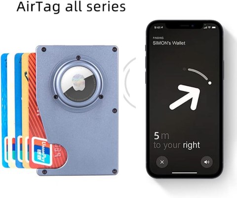 ETUI NA KARTY KREDYTOWE PORTFEL NA AIRTAG NIEBIESKI ETUI NA KARTY KREDYTOWE PORTFEL NA AIRTAG NIEBIESKI