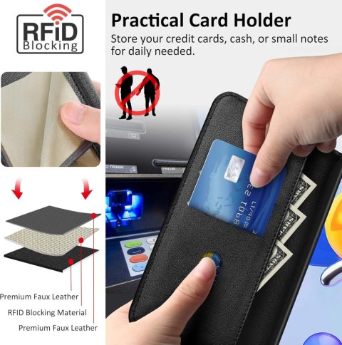 ETUI Z KLAPKĄ REDMI NOTE 11 PRO 4G/5G 6.67" CASE Z EKOSKÓRY ELEGANCKI