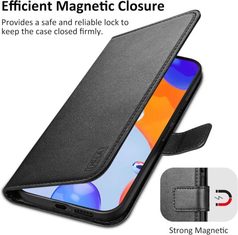 ETUI Z KLAPKĄ REDMI NOTE 11 PRO 4G/5G 6.67" CASE Z EKOSKÓRY ELEGANCKI
