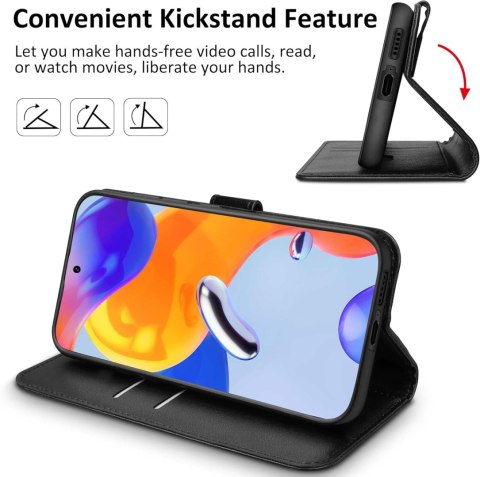 ETUI Z KLAPKĄ REDMI NOTE 11 PRO 4G/5G 6.67" CASE Z EKOSKÓRY ELEGANCKI