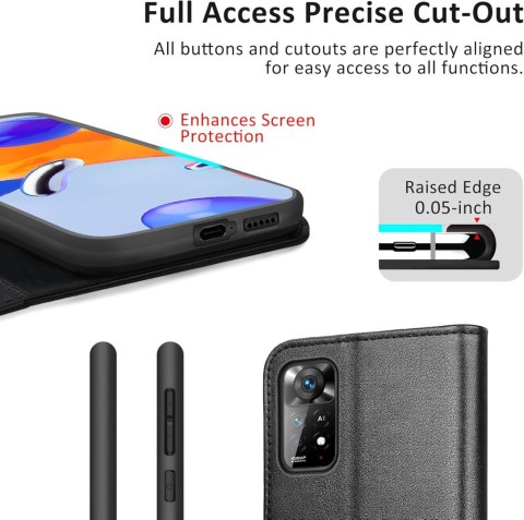 ETUI Z KLAPKĄ REDMI NOTE 11 PRO 4G/5G 6.67" CASE Z EKOSKÓRY ELEGANCKI