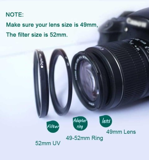 REDUKCJA FILTROWA ADAPTER DO OBIEKTYWU 49-52MM X2 REDUKCJA FILTROWA ADAPTER DO OBIEKTYWU 49-52MM X2