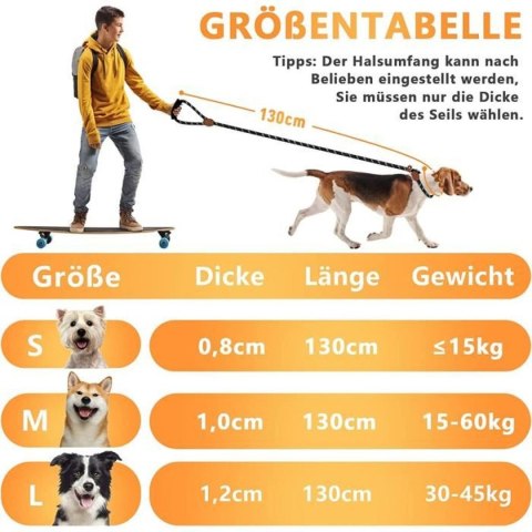 SMYCZ DLA PSA RINGÓWKA CZARNA REGULACJA 130cm L SMYCZ DLA PSA RINGÓWKA CZARNA REGULACJA 130cm L