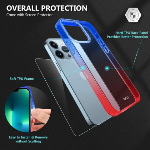 ZESTAW ETUI +SZKŁO HARTOWANE APPLE IPHONE 13 PRO CASE OMBRE MOCNE A2482