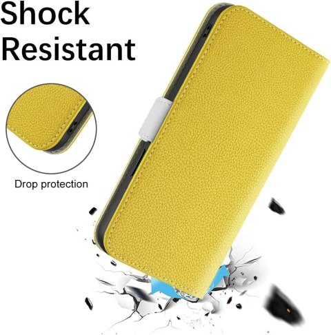 ŻÓŁTE ETUI IPHONE 14 MAX 6.7' ZAMYKANE SMYCZ ŻÓŁTE ETUI IPHONE 14 MAX 6.7' ZAMYKANE SMYCZ