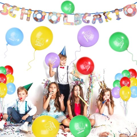BALONY ZESTAW DEKORACJI BACK TO SCHOOL 20 SZTUK BALONY ZESTAW DEKORACJI BACK TO SCHOOL 20 SZTUK
