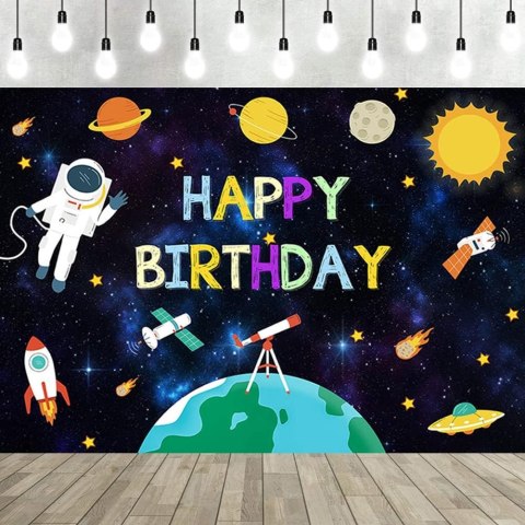 BANNER 150X100 TŁO ZDJĘCIA URODZINY CHŁOPIEC KOSMOS BANNER 150X100 TŁO ZDJĘCIA URODZINY CHŁOPIEC KOSMOS