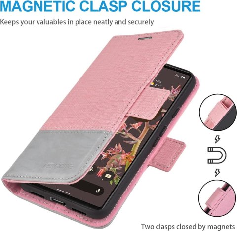 CASE ETUI GOOGLE PIXEL 6 ZAMYKANE RÓŻ KLAPKA CASE ETUI GOOGLE PIXEL 6 ZAMYKANE RÓŻ KLAPKA