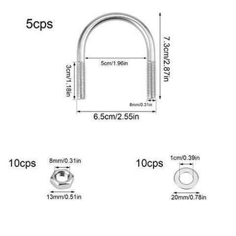 CYBANT KABŁĄK GWINT NAKRĘTKI 8x50mm TYP U 5szt CYBANT KABŁĄK GWINT NAKRĘTKI 8x50mm TYP U 5szt