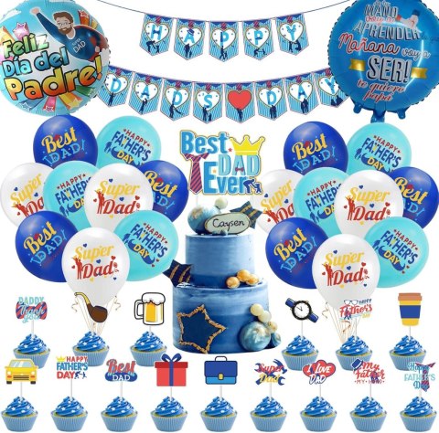DEKORACJA ZESTAW BALONÓW DZIEŃ OJCA FATHER'S DAY DEKORACJA ZESTAW BALONÓW DZIEŃ OJCA FATHER'S DAY