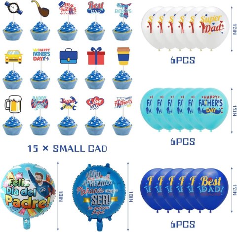 DEKORACJA ZESTAW BALONÓW DZIEŃ OJCA FATHER'S DAY DEKORACJA ZESTAW BALONÓW DZIEŃ OJCA FATHER'S DAY