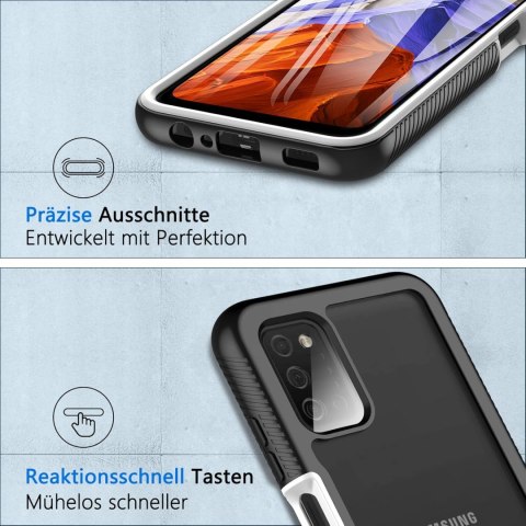 ETUI CZARNE SAMSUNG GALAXY A03S SZKŁO EKRAN