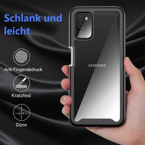 ETUI CZARNE SAMSUNG GALAXY A03S SZKŁO EKRAN