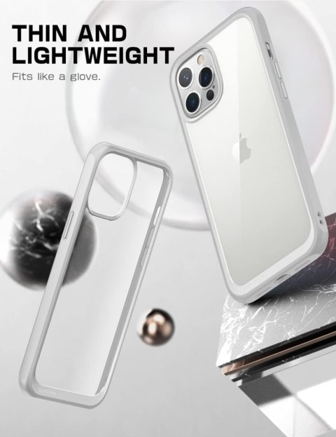 ETUI IPHONE 13 PRO 6.1' HYBRYDOWE PLECKI SZARY BOK