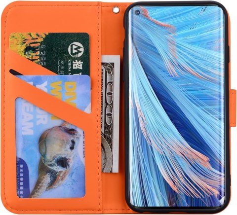 ETUI OPPO FIND X3 LITE 5G ZAMYKANE POMARAŃCZOWE Z KLAPKĄ ŻABKA ETUI OPPO FIND X3 LITE 5G ZAMYKANE POMARAŃCZOWE Z KLAPKĄ ŻABKA
