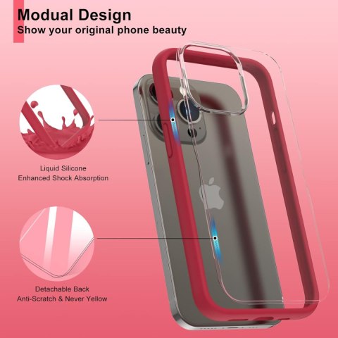 ETUI PRZEŹROCZYSTE CZERWONE IPHONE 13 PRO 6.1' SZKŁO ETUI PRZEŹROCZYSTE CZERWONE IPHONE 13 PRO 6.1' SZKŁO