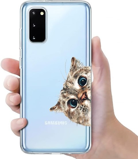 ETUI PRZEŹROCZYSTE KOT SAMSUNG GALAXY S20 FE SZKŁO EKRAN ETUI PRZEŹROCZYSTE KOT SAMSUNG GALAXY S20 FE SZKŁO EKRAN
