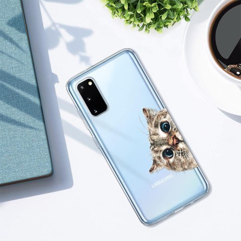 ETUI PRZEŹROCZYSTE KOT SAMSUNG GALAXY S20 FE SZKŁO EKRAN ETUI PRZEŹROCZYSTE KOT SAMSUNG GALAXY S20 FE SZKŁO EKRAN
