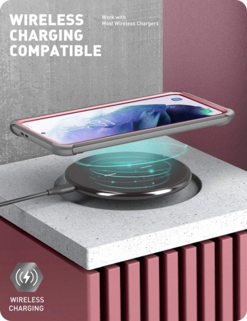 ETUI SAMSUNG GALAXY S21+ SZARO RÓŻOWA RAMKA PRZEZROCZYSTE PLECKI ETUI SAMSUNG GALAXY S21+ SZARO RÓŻOWA RAMKA PRZEZROCZYSTE PLECKI