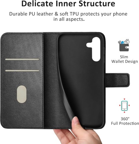 ETUI SAMSUNG GALAXY S22 ULTRA Z KLAPKĄ CZARNE
