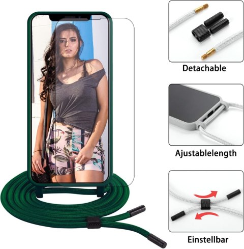 ETUI ZIELONE SZNUREK IPHONE 13 PRO MAX 6.7' 2xSZKŁO ETUI ZIELONE SZNUREK IPHONE 13 PRO MAX 6.7' 2xSZKŁO