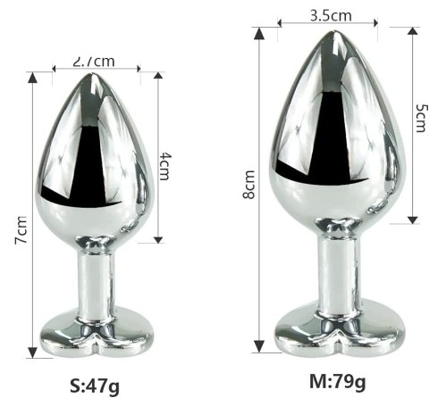 KOREK ANALNY Z KRYSZTAŁEM STAL NIERDZEWNA PLUG x2 KOREK ANALNY Z KRYSZTAŁEM STAL NIERDZEWNA PLUG x2
