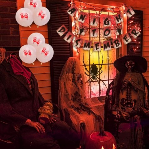 KRWAWA GIRLANDA BALONY HALLOWEEN ZESTAW ZOMBIE KRWAWA GIRLANDA BALONY HALLOWEEN ZESTAW ZOMBIE