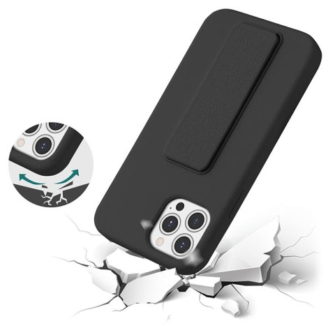 MOCNE CZARNE ETUI IPHONE 13 PRO 6.1' PASEK STOJAK MOCNE CZARNE ETUI IPHONE 13 PRO 6.1' PASEK STOJAK