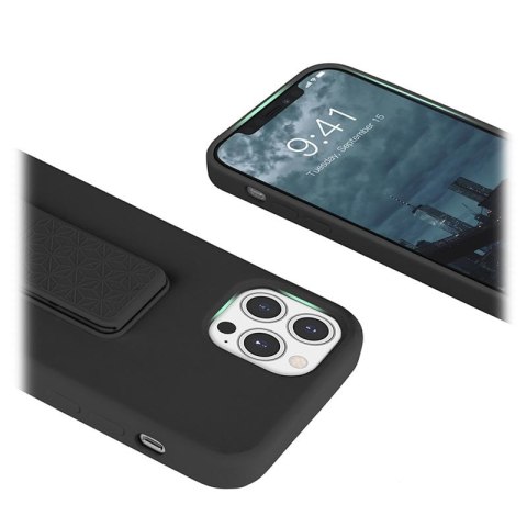 MOCNE CZARNE ETUI IPHONE 13 PRO 6.1' PASEK STOJAK MOCNE CZARNE ETUI IPHONE 13 PRO 6.1' PASEK STOJAK
