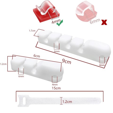 ORGANIZER DO KABLI DO BIURA UCHWYT 3M RZEPY x10 ORGANIZER DO KABLI DO BIURA UCHWYT 3M RZEPY x10