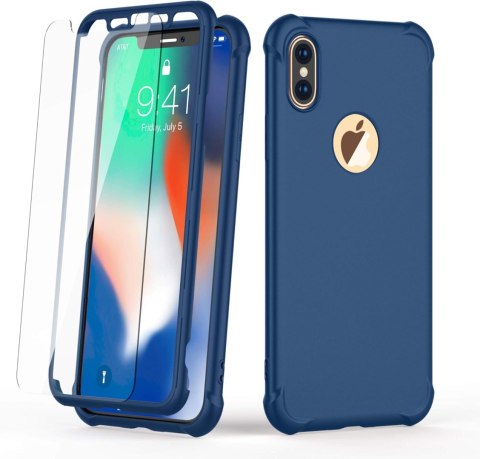 PLECKI ETUI IPHONE XS MAX 6,5' NIEBIESKI SZKŁO PLECKI ETUI IPHONE XS MAX 6,5' NIEBIESKI SZKŁO