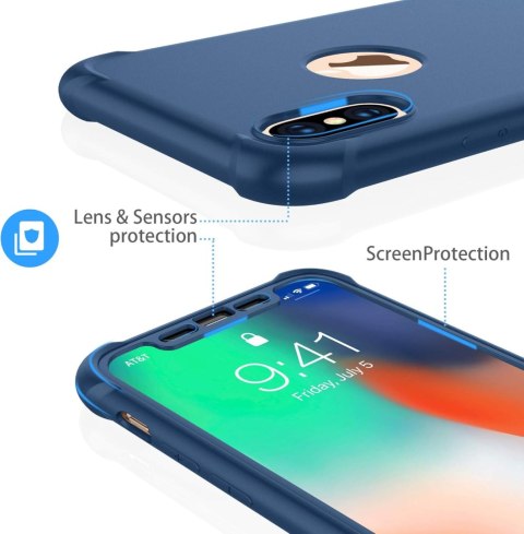 PLECKI ETUI IPHONE XS MAX 6,5' NIEBIESKI SZKŁO PLECKI ETUI IPHONE XS MAX 6,5' NIEBIESKI SZKŁO