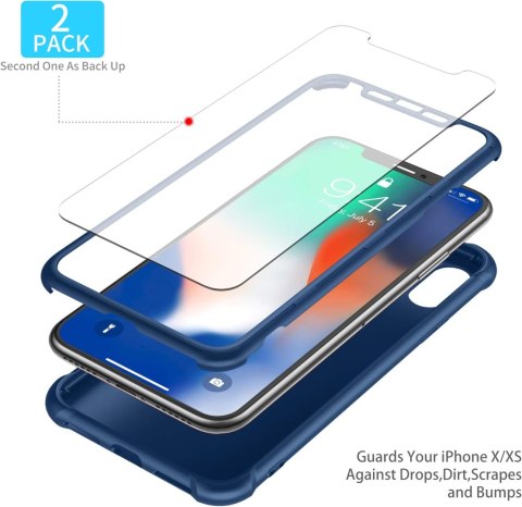 PLECKI ETUI IPHONE XS MAX 6,5' NIEBIESKI SZKŁO PLECKI ETUI IPHONE XS MAX 6,5' NIEBIESKI SZKŁO