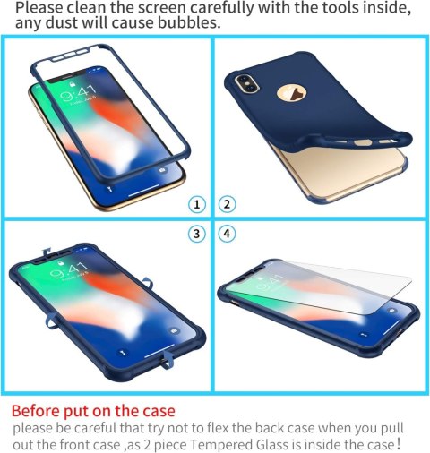 PLECKI ETUI IPHONE XS MAX 6,5' NIEBIESKI SZKŁO PLECKI ETUI IPHONE XS MAX 6,5' NIEBIESKI SZKŁO