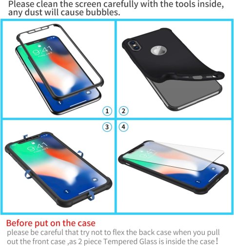 PLECKI ETUI SZKŁO IPHONE XS MAX 6,5' CZARNY PLECKI ETUI SZKŁO IPHONE XS MAX 6,5' CZARNY