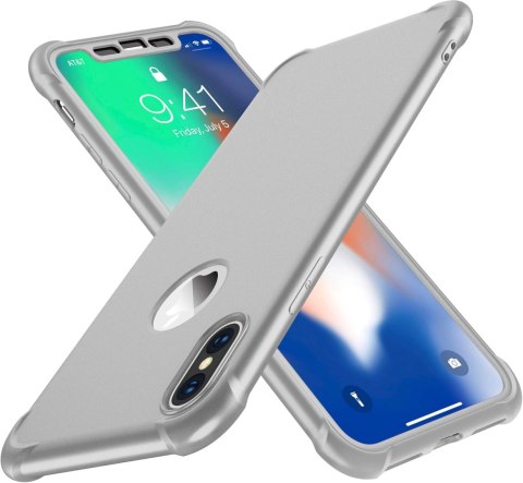 PLECKI ETUI SZKŁO IPHONE XS MAX 6,5' SREBRNY PLECKI ETUI SZKŁO IPHONE XS MAX 6,5' SREBRNY
