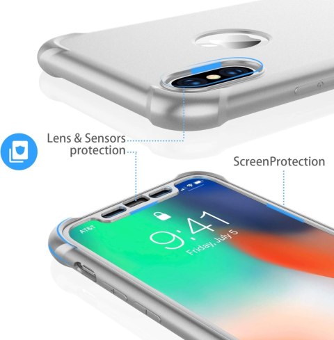 PLECKI ETUI SZKŁO IPHONE XS MAX 6,5' SREBRNY PLECKI ETUI SZKŁO IPHONE XS MAX 6,5' SREBRNY