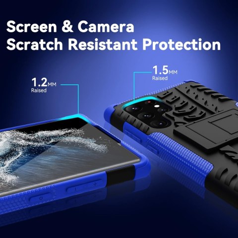 SZKŁO EKRAN ETUI SAMSUNG GALAXY S22 ULTRA NIEBIESKIE SZKŁO EKRAN ETUI SAMSUNG GALAXY S22 ULTRA NIEBIESKIE