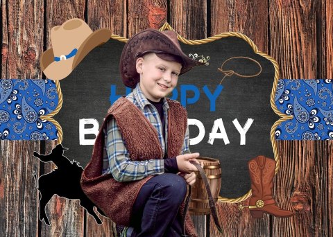 TŁO DO ZDJĘĆ 210x150 URODZINY DZIKI ZACHÓD HAPPY