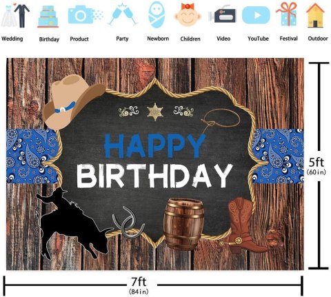 TŁO DO ZDJĘĆ 210x150 URODZINY DZIKI ZACHÓD HAPPY
