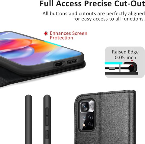 ETUI REDMI NOTE 11 PRO CZARNE ZAMYKANE Z KLAPKĄ MIEJSCE NA KARTY OCHRONNE ETUI REDMI NOTE 11 PRO CZARNE ZAMYKANE Z KLAPKĄ MIEJSCE NA KARTY OCHRONNE