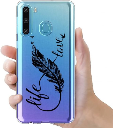 ZESTAW ETUI SAMSUNG GALAXY S21 5G BEZBARWNE Z PIÓRKIEM +FOLIA OCHRONNA