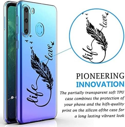 ZESTAW ETUI SAMSUNG GALAXY S21 5G BEZBARWNE Z PIÓRKIEM +FOLIA OCHRONNA